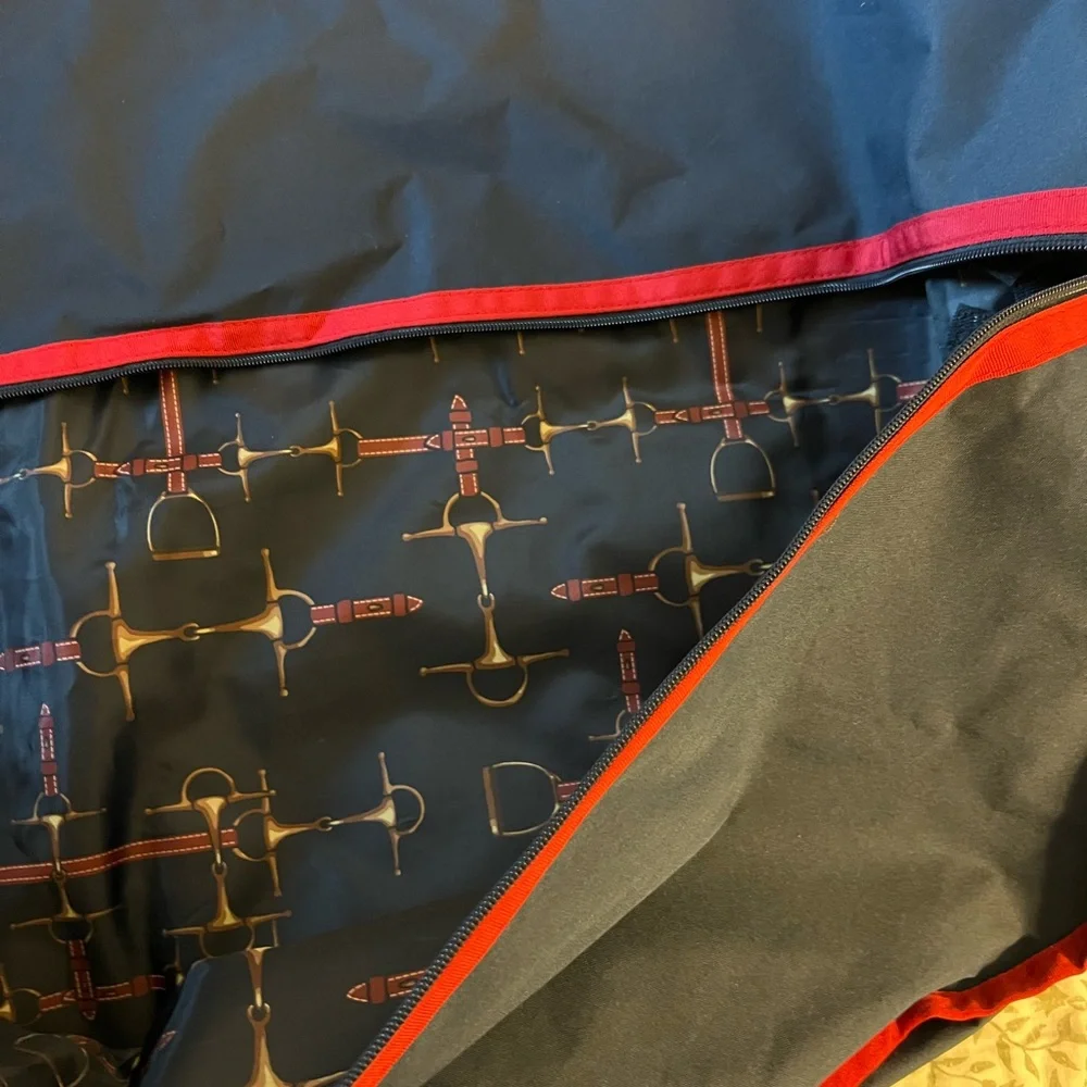 Ariat Navy and Red Garment Bag